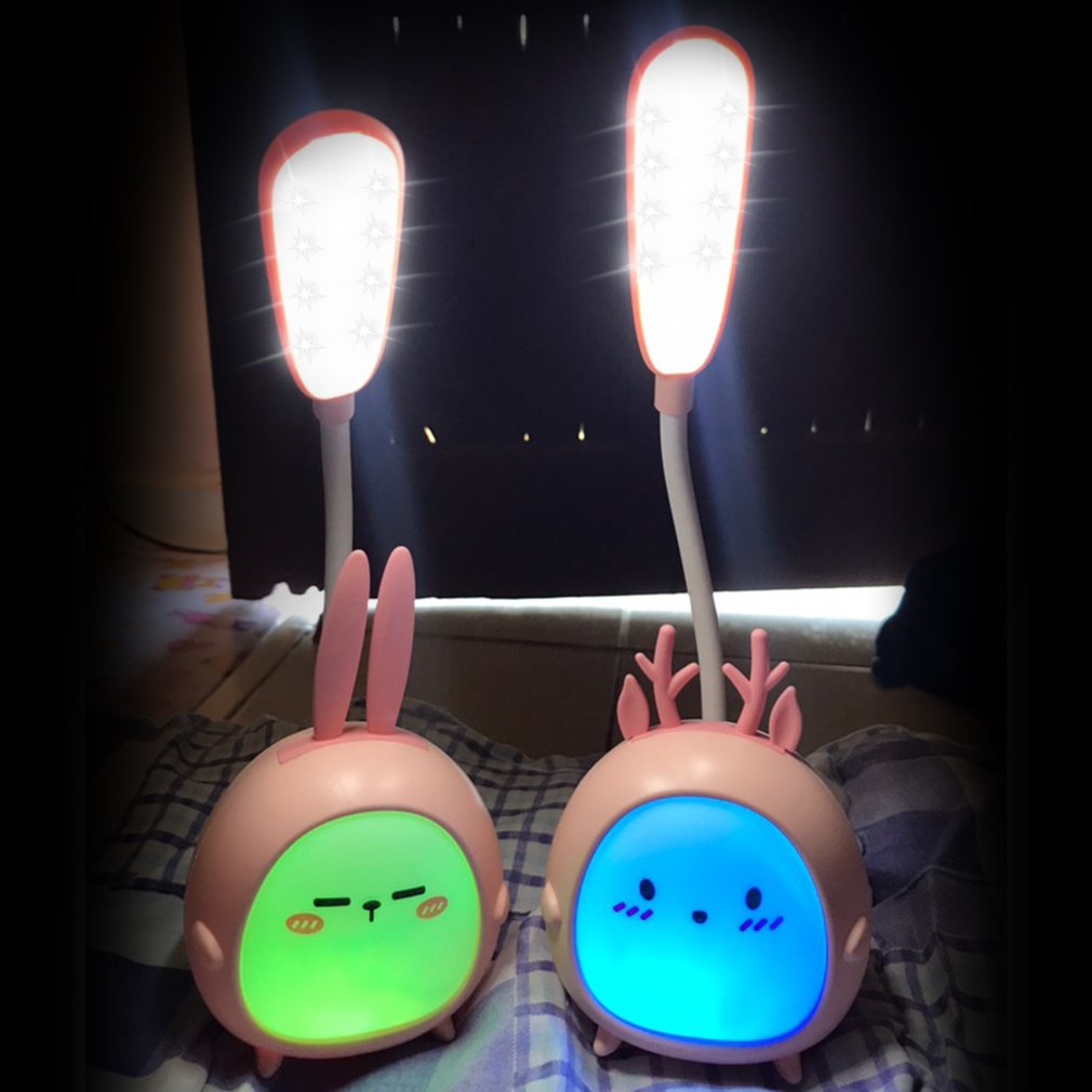 Cute Cartoon LED Desk Lamp USB Rechargeable Night Light