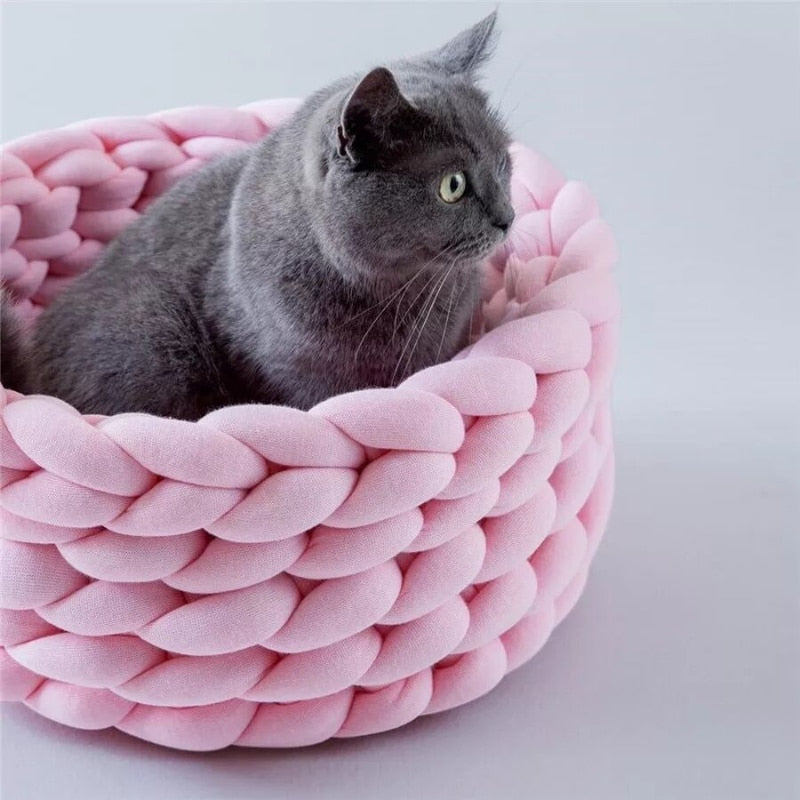 Winter Cotton Hand Woven Pet Bed
