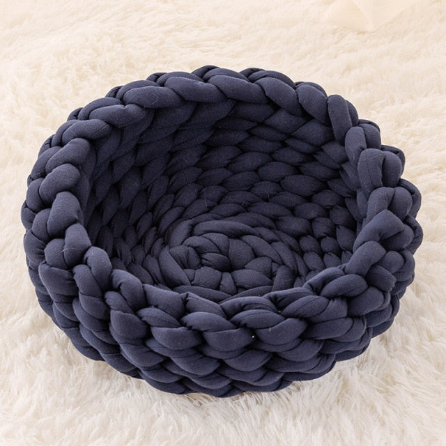 Winter Cotton Hand Woven Pet Bed