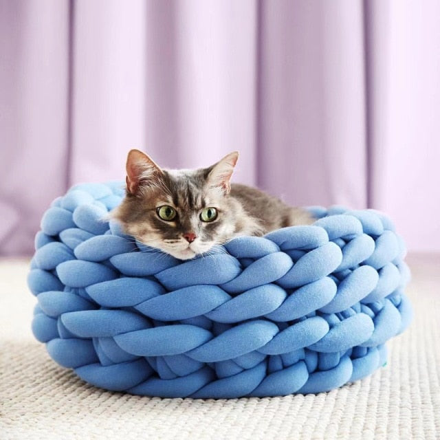 Winter Cotton Hand Woven Pet Bed