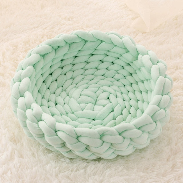 Winter Cotton Hand Woven Pet Bed