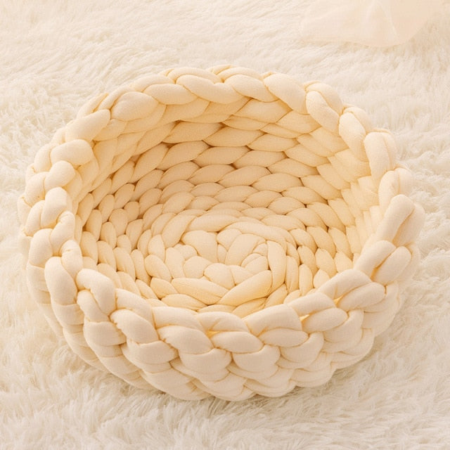Winter Cotton Hand Woven Pet Bed