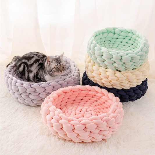 Winter Cotton Hand Woven Pet Bed