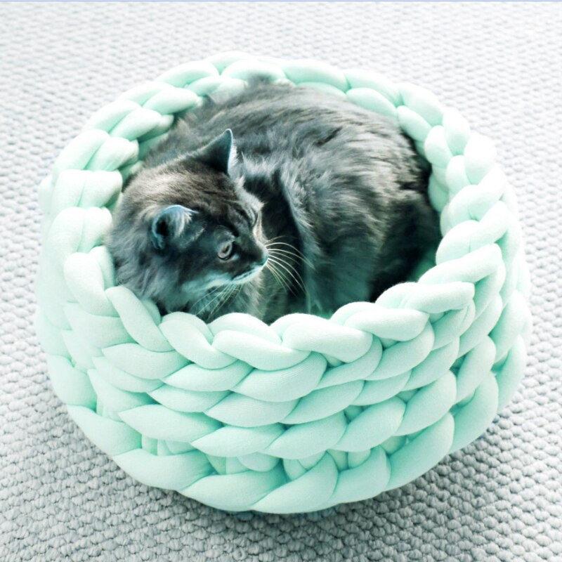 Winter Cotton Hand Woven Pet Bed
