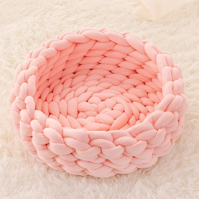 Winter Cotton Hand Woven Pet Bed