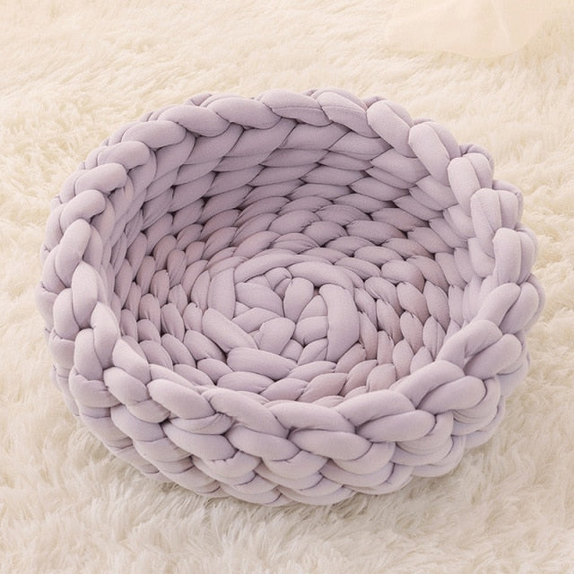 Winter Cotton Hand Woven Pet Bed